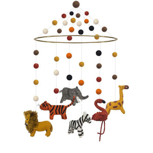 GAMCHA Mobile - Safari/Pompoms-Baby Mobiles-Safari/Pompoms- | Natural Baby Shower