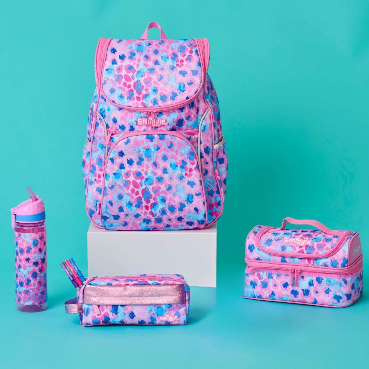 Smiggle - Mirage 4'lü Okul Çanta Seti-Dinossi