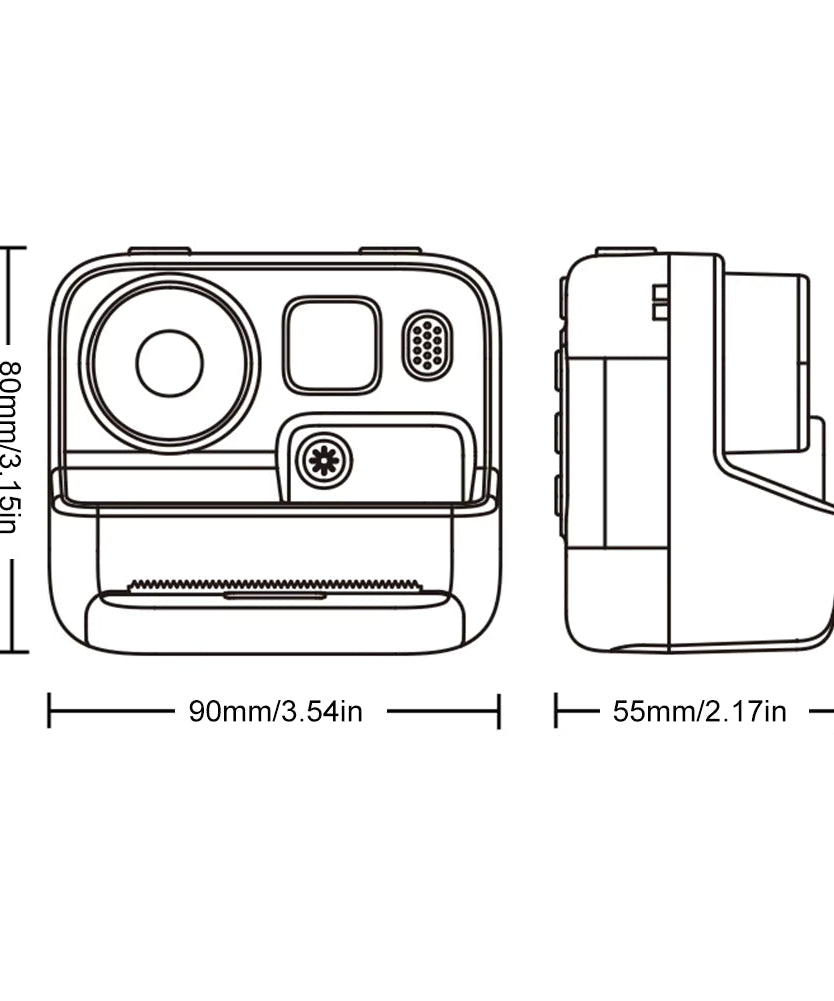 iPixi – Цифровая фотокамера и видеокамера с мгновенной печатью оранжевая