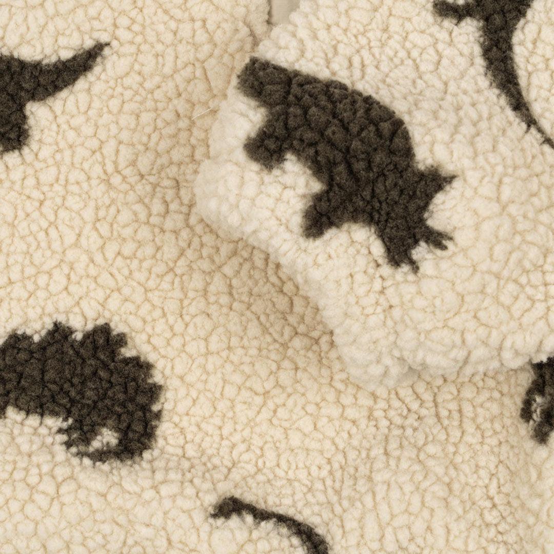 Konges Slojd Jody Teddy Half Zip - Dino Silhouette-Coats-Dino Silhoutte-9m | Natural Baby Shower