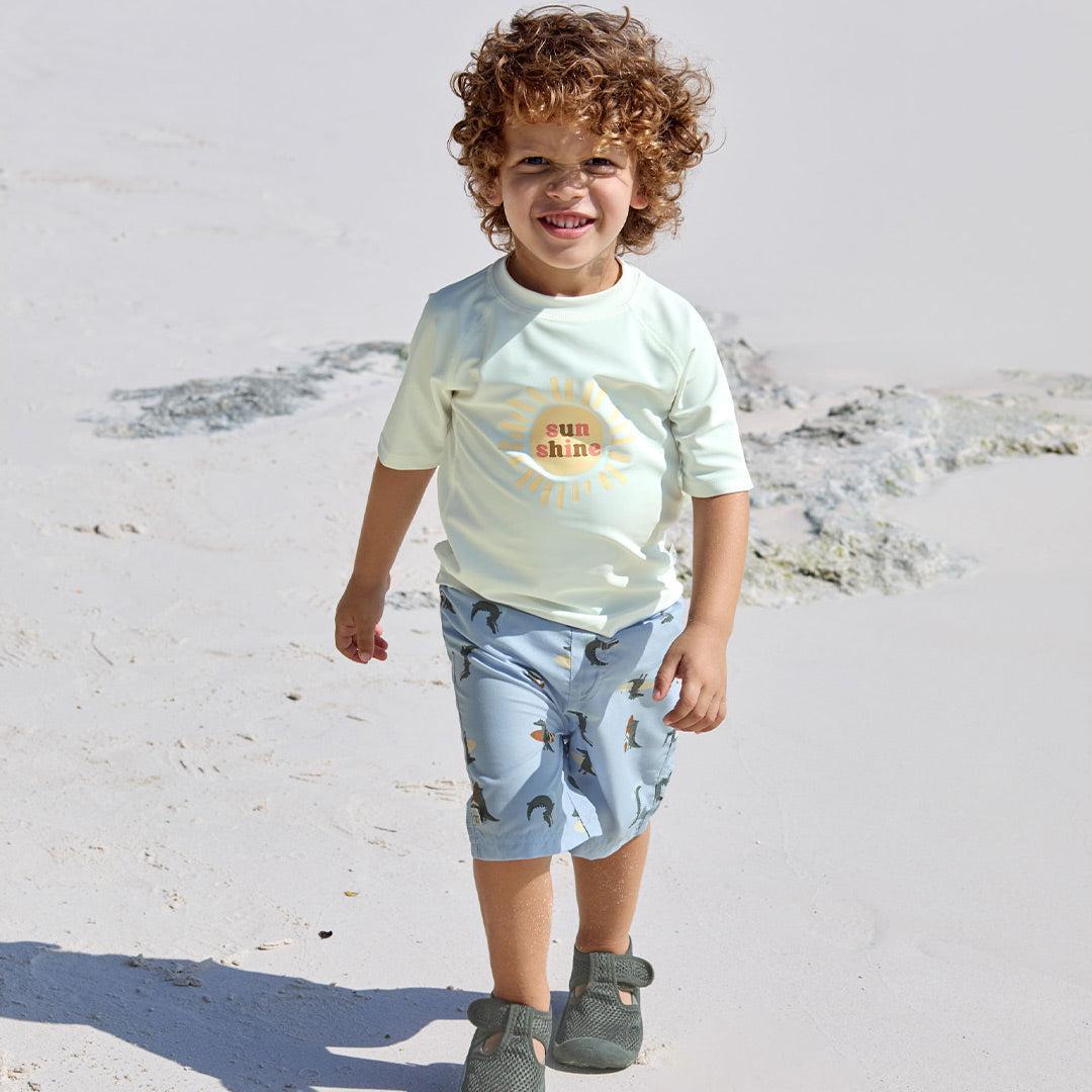 Lassig Board Shorts - Sky Blue - Crocodile-Shorts-Sky Blue-7-12m | Natural Baby Shower