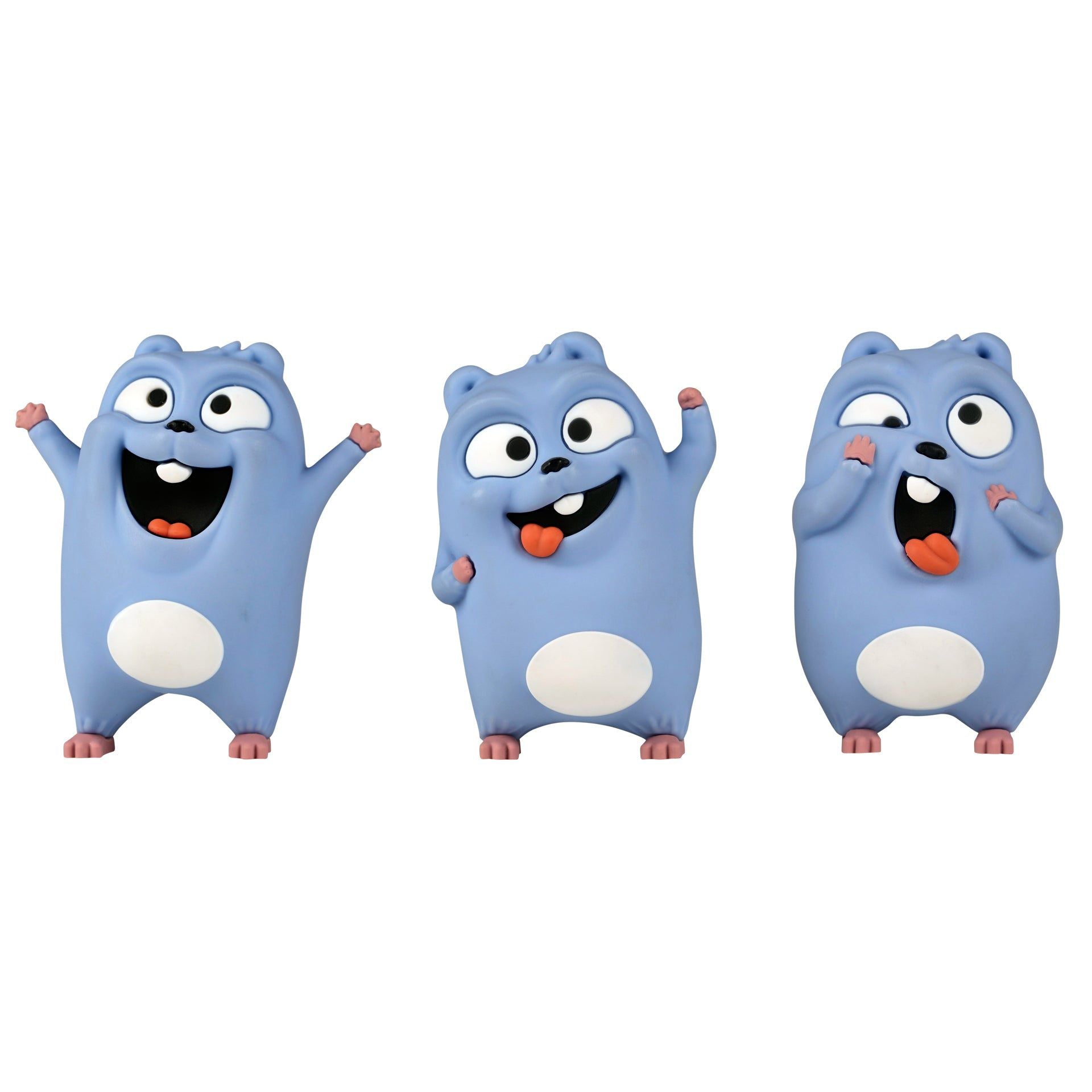 Grizzy ve Lemmingler - 3lü Leming Figür Oyuncağı-Dinossi