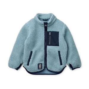 Liewood Nolan Pile Jacket - Beach Blue-Coats-Beach Blue-80 | Natural Baby Shower