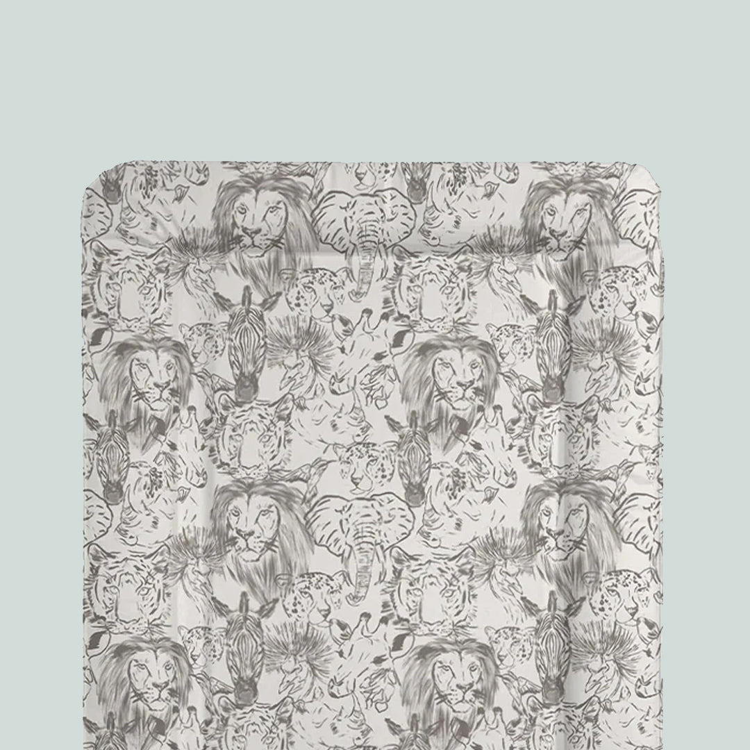 The Little Bumble Co. Standard Changing Mat - Safari Animal Faces-Changing Mats-Safari Animal Faces- | Natural Baby Shower