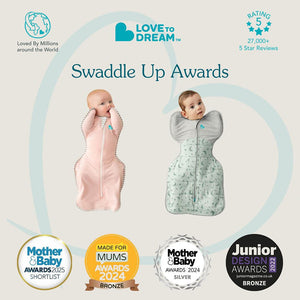 Love To Dream Swaddle Up Original - Grey - TOG 1.0-Sleepsack Swaddles-Grey-Newborn | Natural Baby Shower