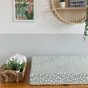 Mama Shack Anti Roll Changing Mat - Sage Spotty-Changing Mats- | Natural Baby Shower