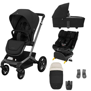 Maxi-Cosi Fame Premium + Emerald 360 Pro Bundle-Travel Systems-Twillic Black-Black | Natural Baby Shower