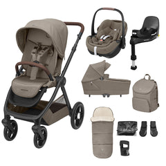 Maxi-Cosi Oxford+ Premium Travel System-Travel Systems-Twillic Truffle- | Natural Baby Shower