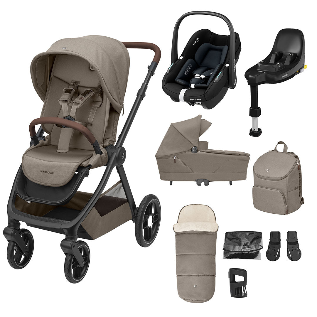 Maxi-Cosi Oxford+ Select Travel System-Travel Systems-Twillic Truffle- | Natural Baby Shower