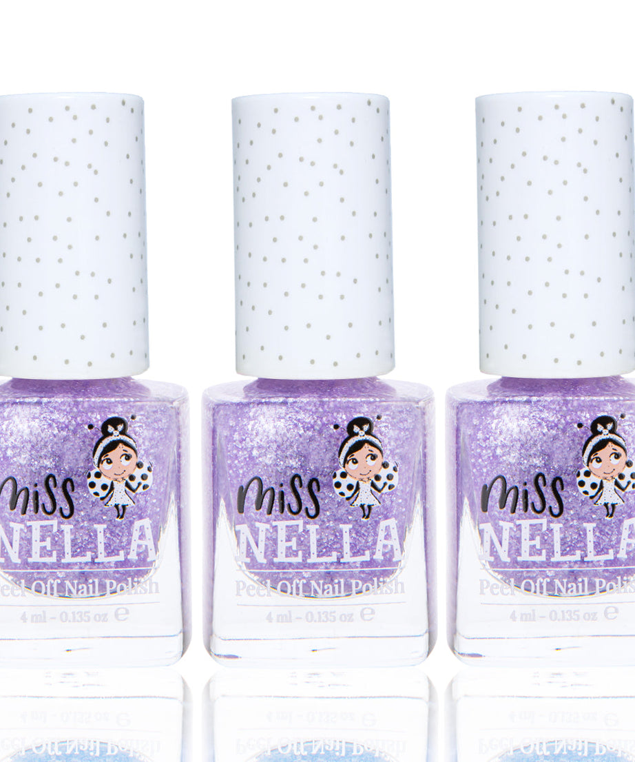 Miss Nella - Блестящий сиреневый съемный лак для ногтей