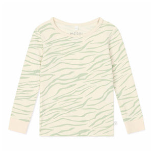 MORI Ribbed Zebra Stripe Pyjamas - Zebra-Pyjamas-Zebra-12 - 18 M | Natural Baby Shower