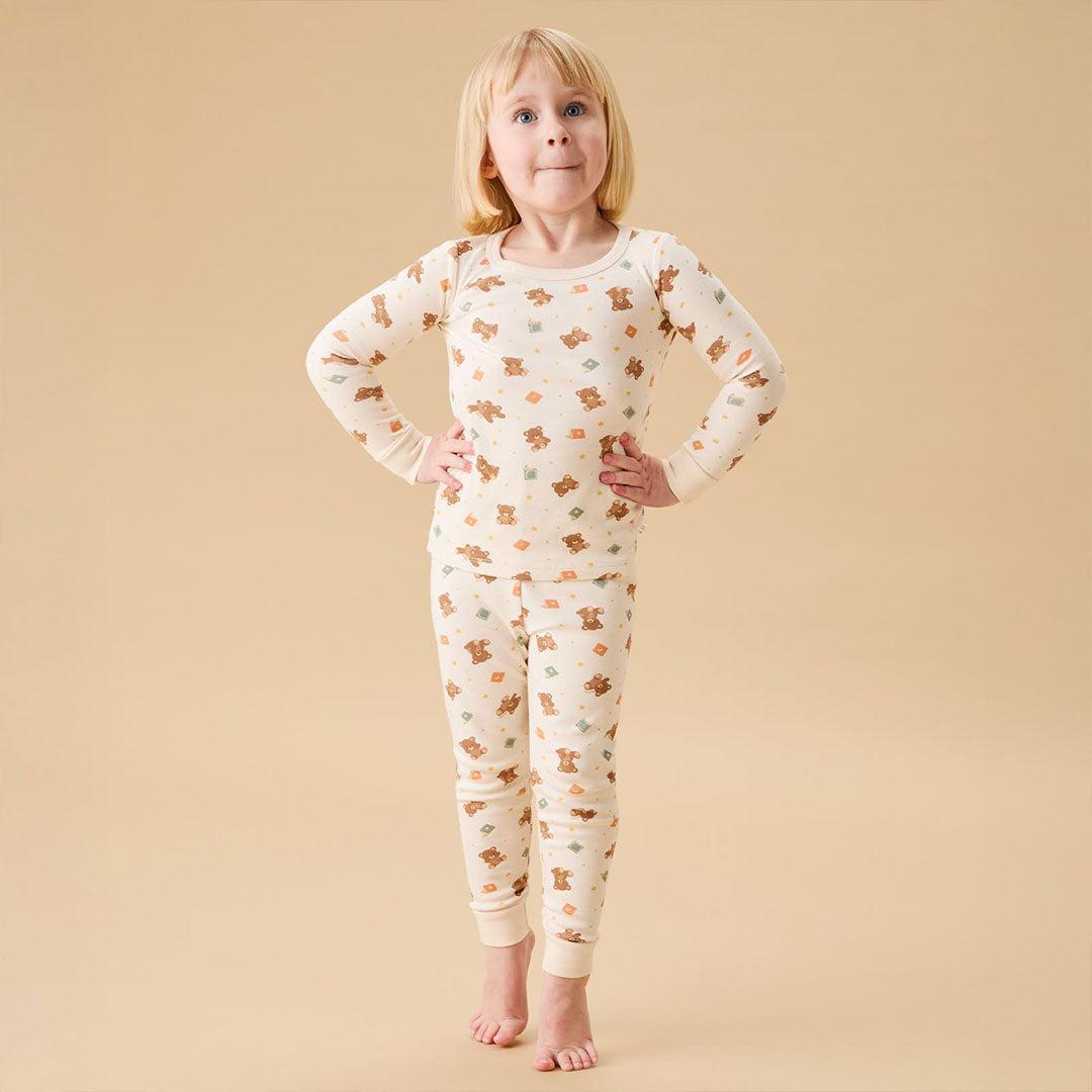 MORI Teddy Bear Pyjamas - Teddy Bear Print-Pyjamas-Teddy Bear Print-12-18m | Natural Baby Shower