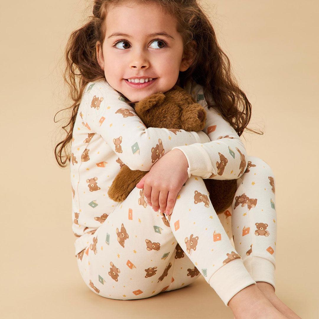 MORI Teddy Bear Pyjamas - Teddy Bear Print-Pyjamas-Teddy Bear Print-12-18m | Natural Baby Shower