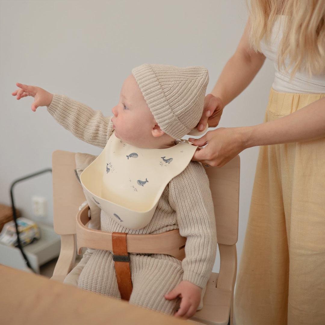 Mushie Silicone Bib - Whales-Bibs-Whales- | Natural Baby Shower