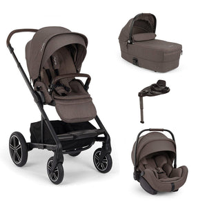 Nuna MIXX NEXT with ARRA FLEX & BASE CURV Travel System Bundle-Travel Systems-Chestnut- | Natural Baby Shower