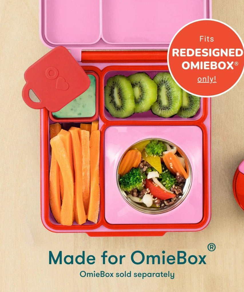 OmieBox Bento Контейнер Внутренние Отсеки 2 шт Красный и Желтый