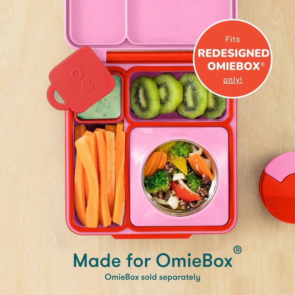 OmieBox Bento Контейнер Внутренние Отсеки 2 шт Красный и Желтый