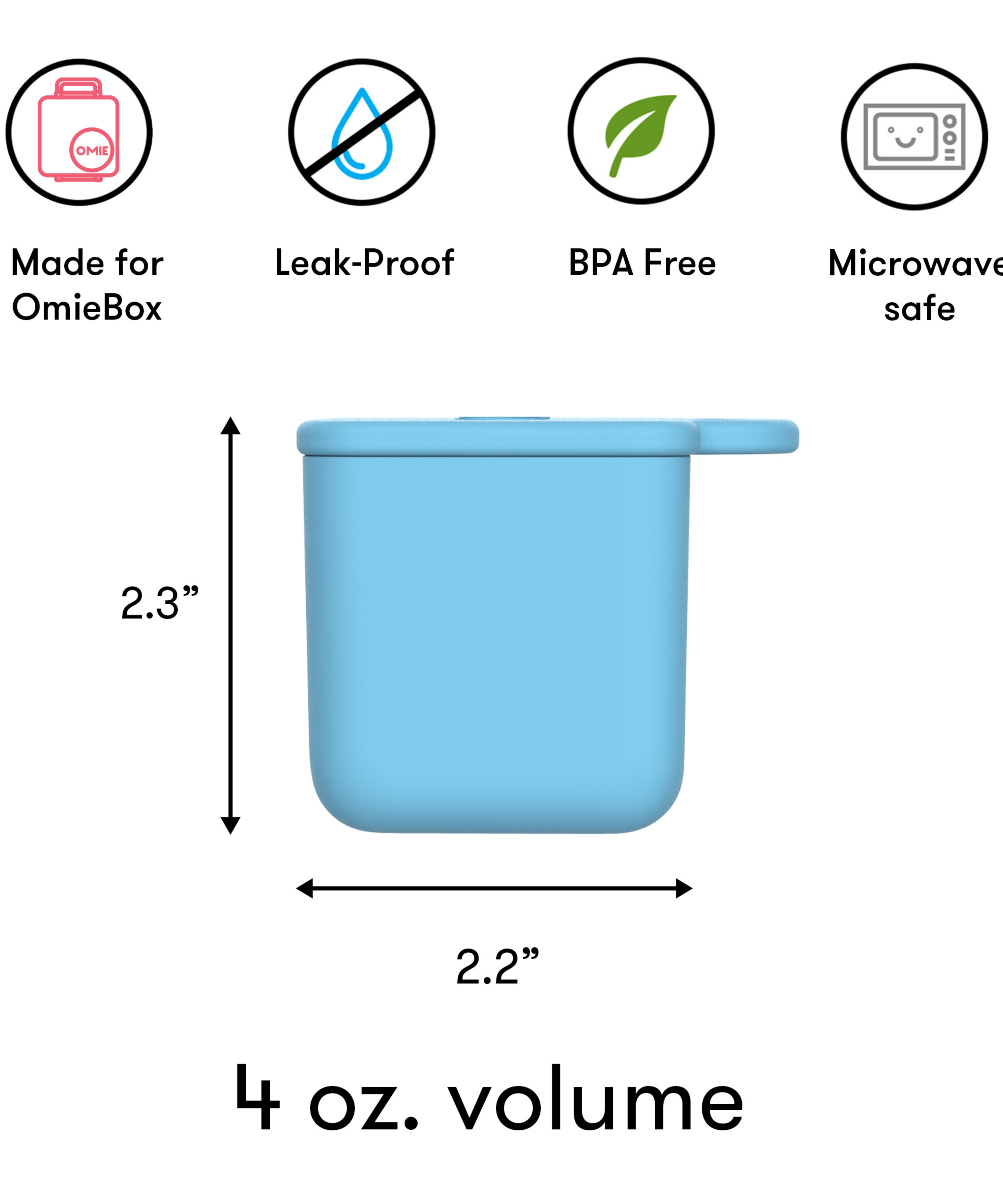 Omiebox - Внутренние отделения для Bento коробки 2 шт. синие/зеленые