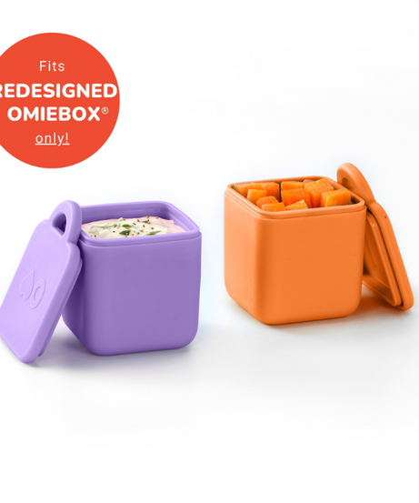 Omiebox - Внутренние отделения для коробки бенто, 2 шт., фиолетовый/оранжевый