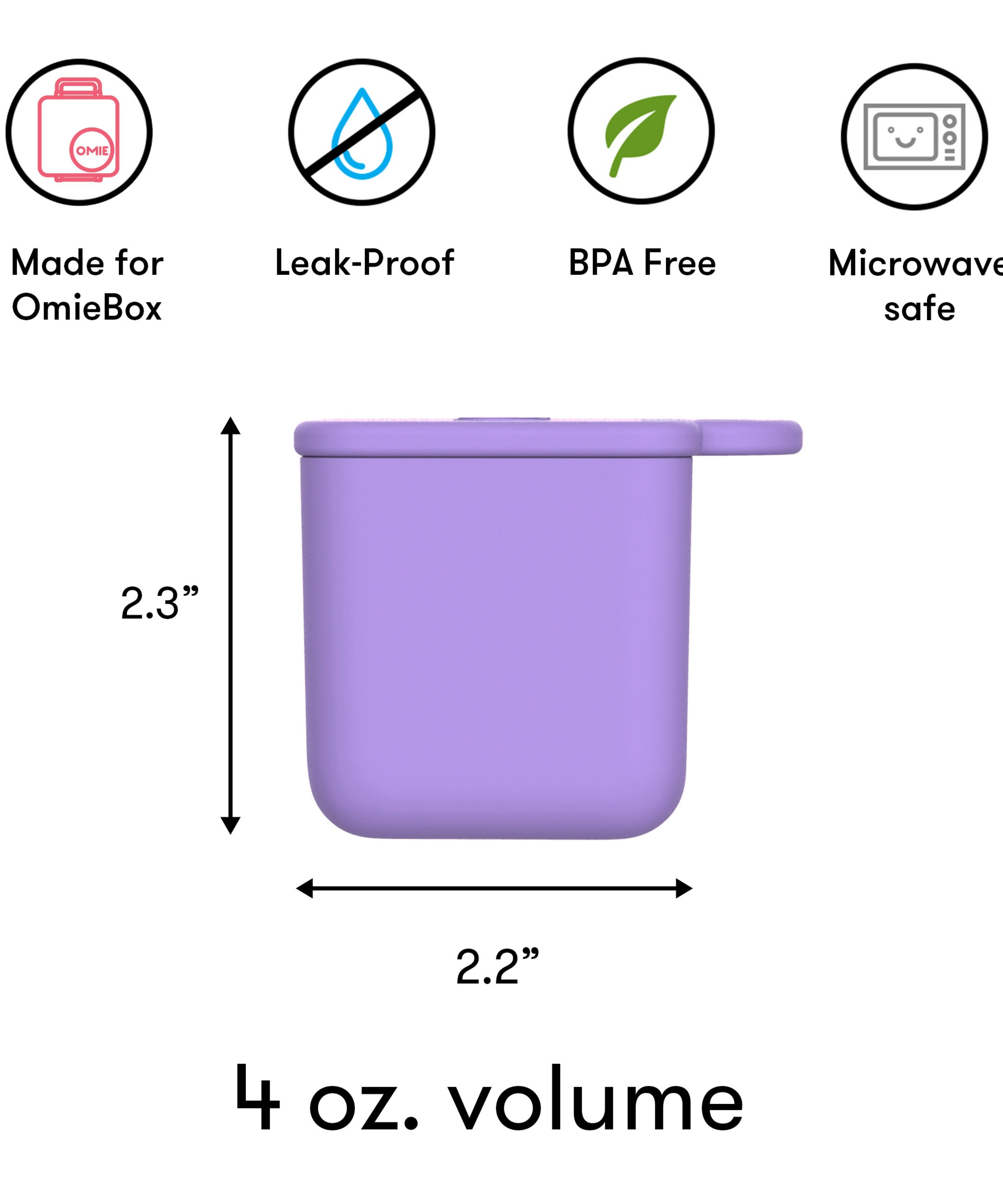 Omiebox - Внутренние отделения для коробки бенто, 2 шт., фиолетовый/оранжевый