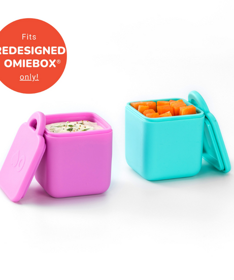 Omiebox - Внутренние отделения для Bento коробки 2 шт Розовый/Бирюзовый