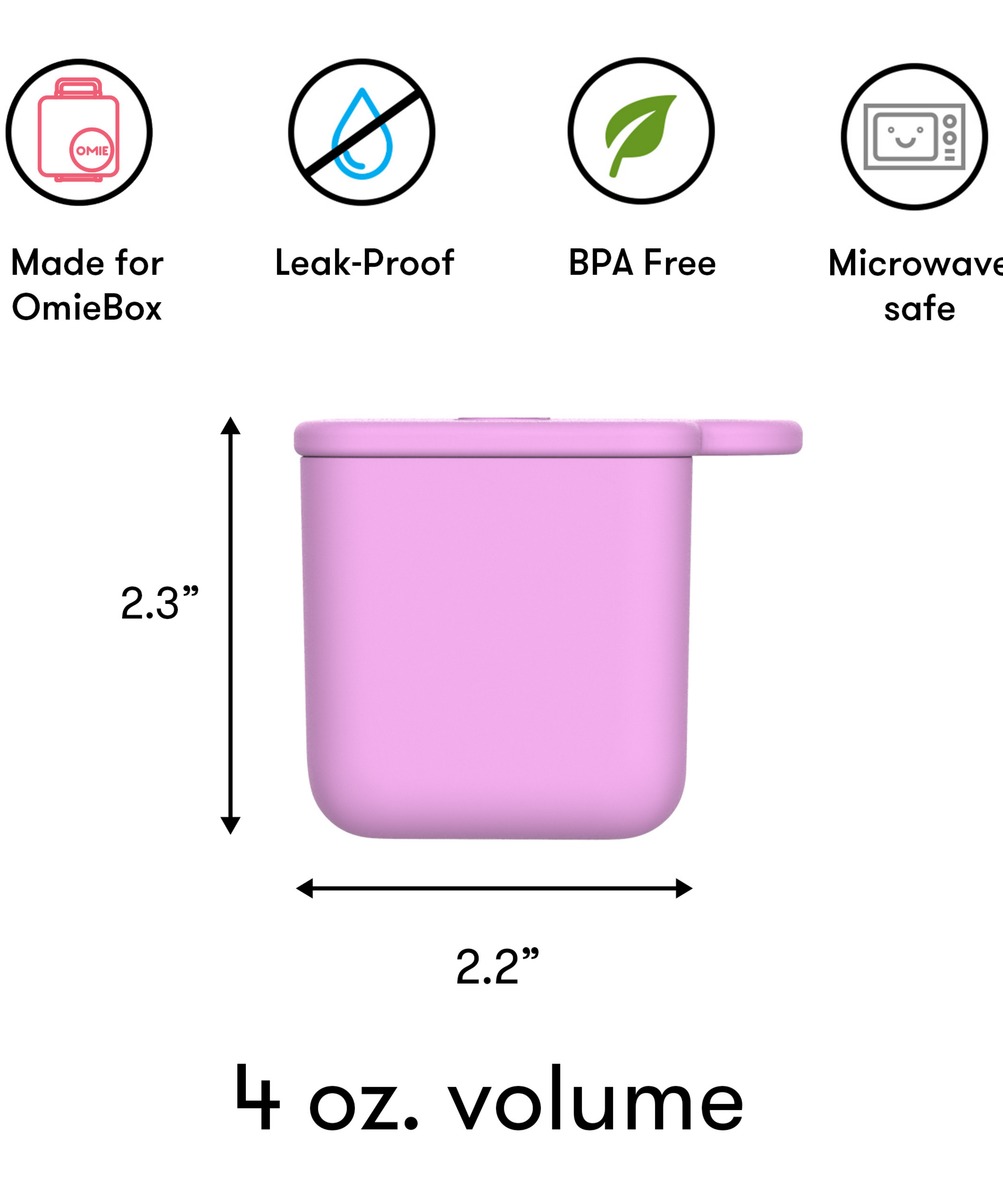 Omiebox - Внутренние отделения для Bento коробки 2 шт Розовый/Бирюзовый