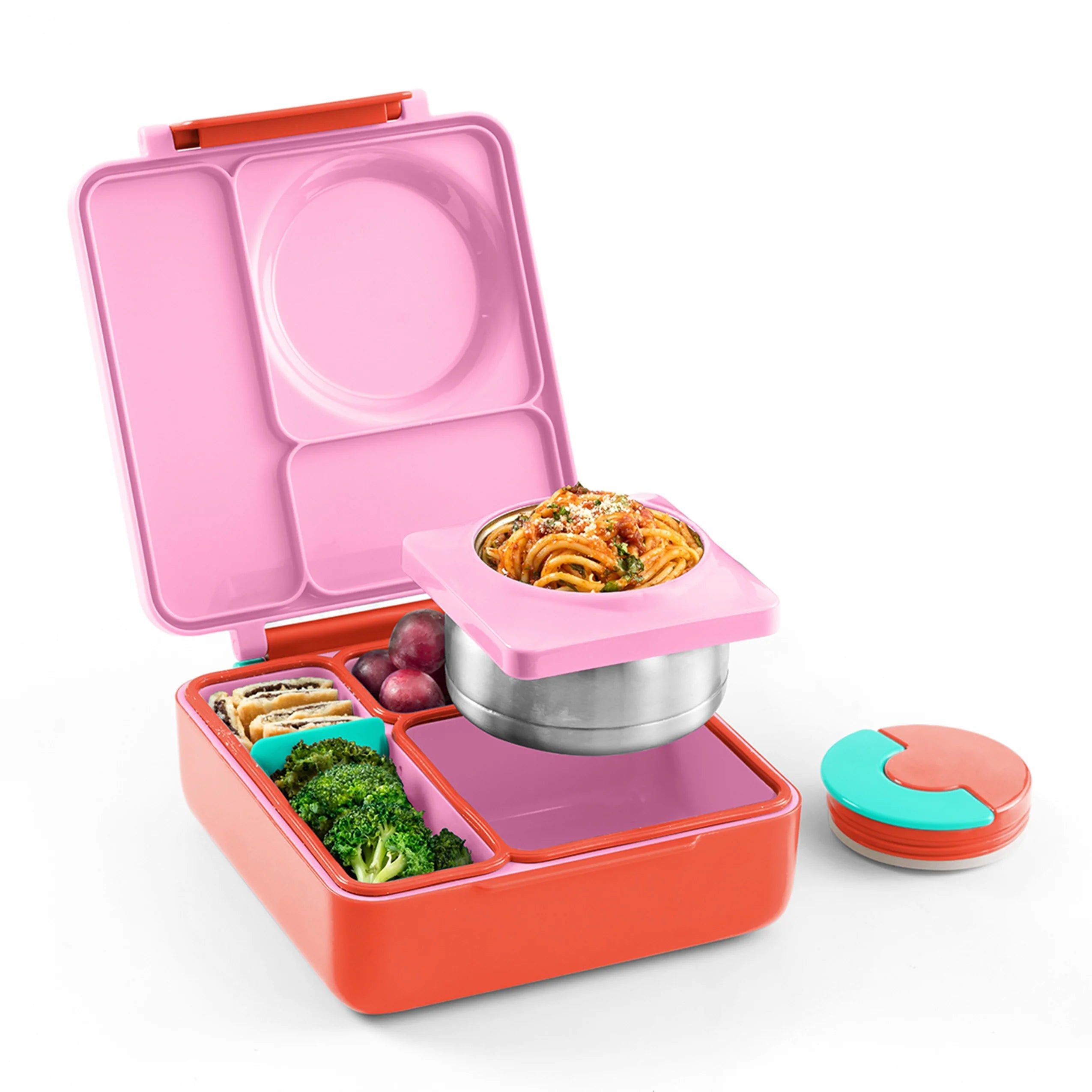 OmieBox - Isı Yalıtımlı Pembe Bento Yemek Kutusu - Dinossi