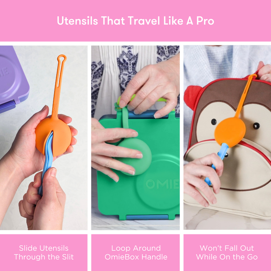 Omiebox - OmiePod Набор силиконовой вилки и ложки Balon Pembesi