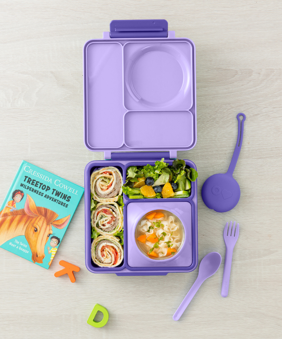 Omiebox - OmiePod Лиловый силиконовый набор вилки и ложки