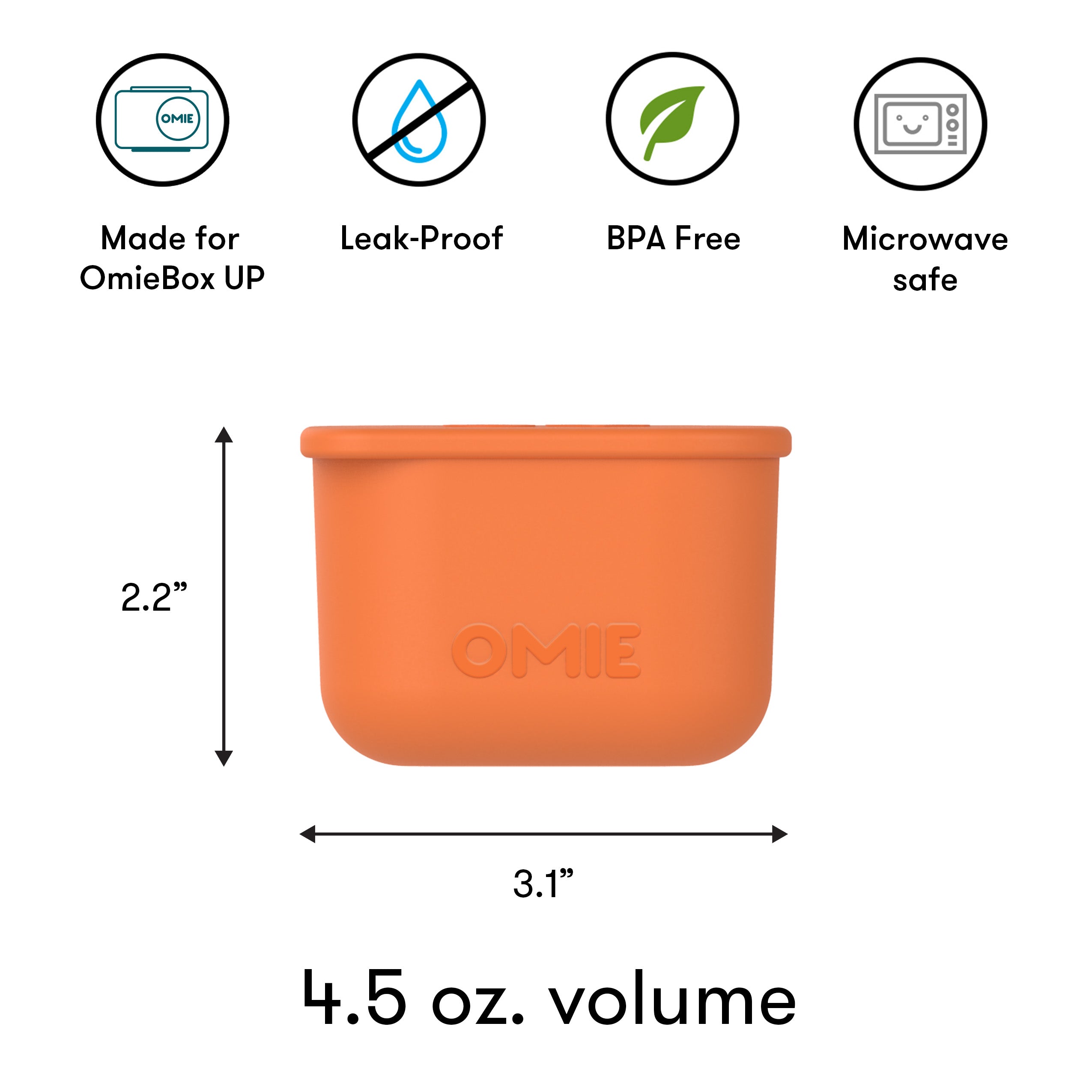 Omiebox - Внутренние отделения для Bento коробки UP 2 шт Синий/Оранжевый