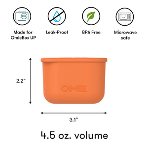 Omiebox - контейнеры для внутренних отделений бенто, 2 шт., синий/оранжевый