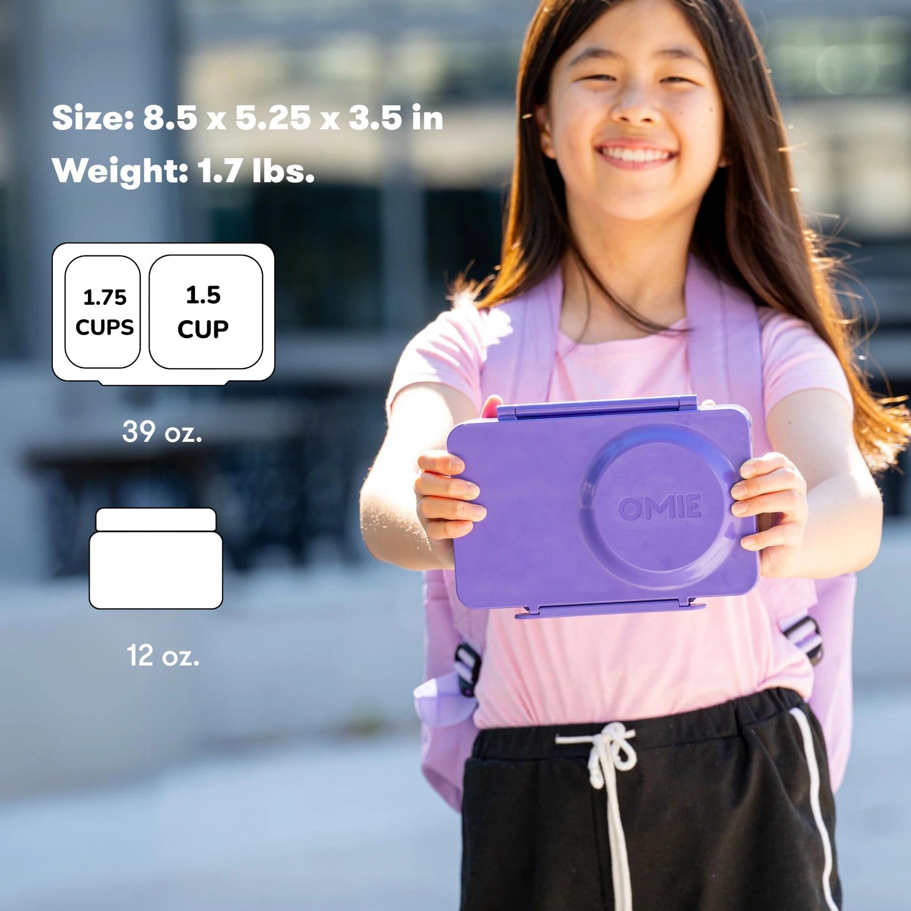 Omiebox - UP Теплоизоляционный 2-е поколение Галактический фиолетовый Bento Ланчбокс