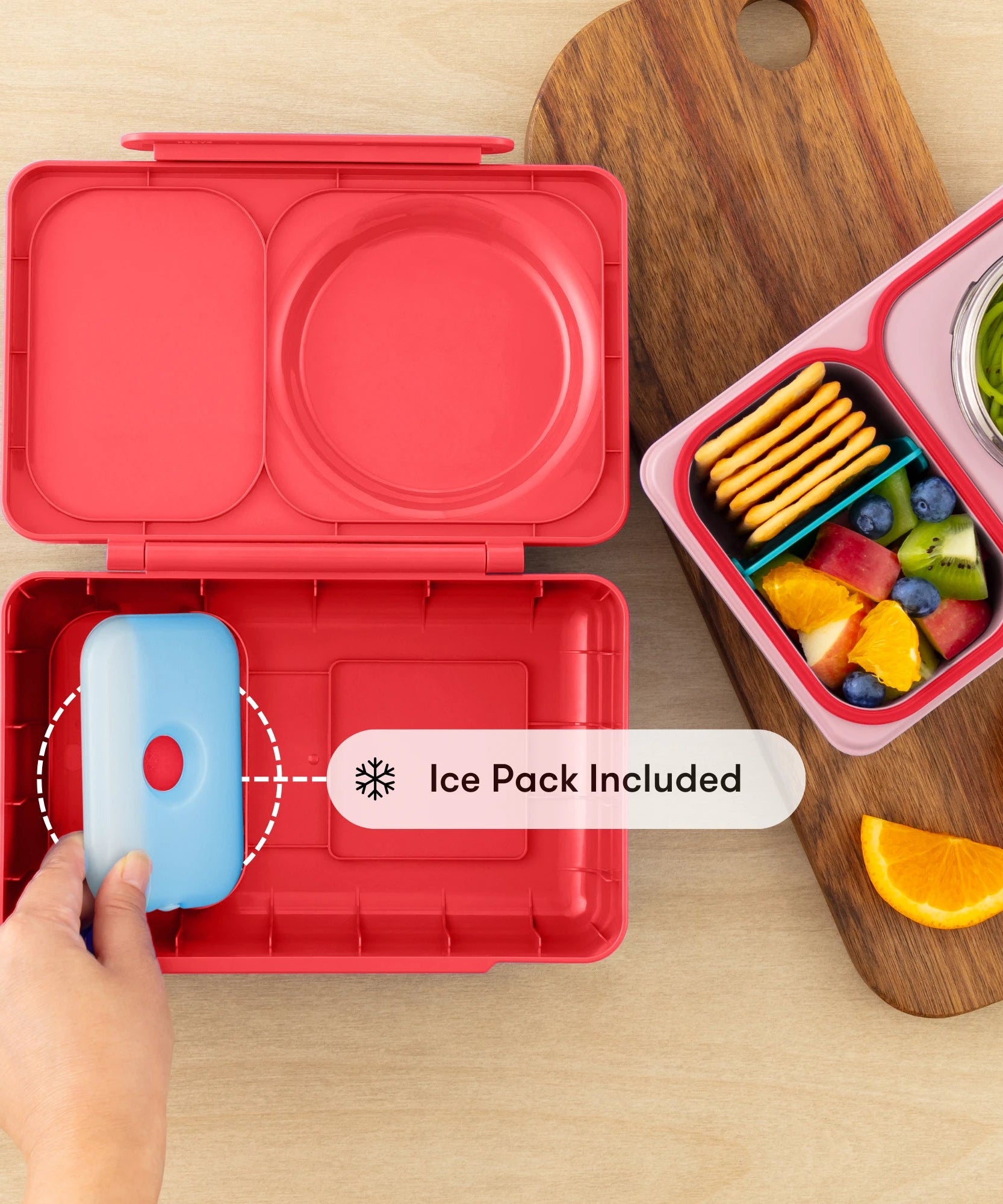 Omiebox - UP Теплоизоляционный 2-го поколения Розовая вишня Bento Ланч-бокс