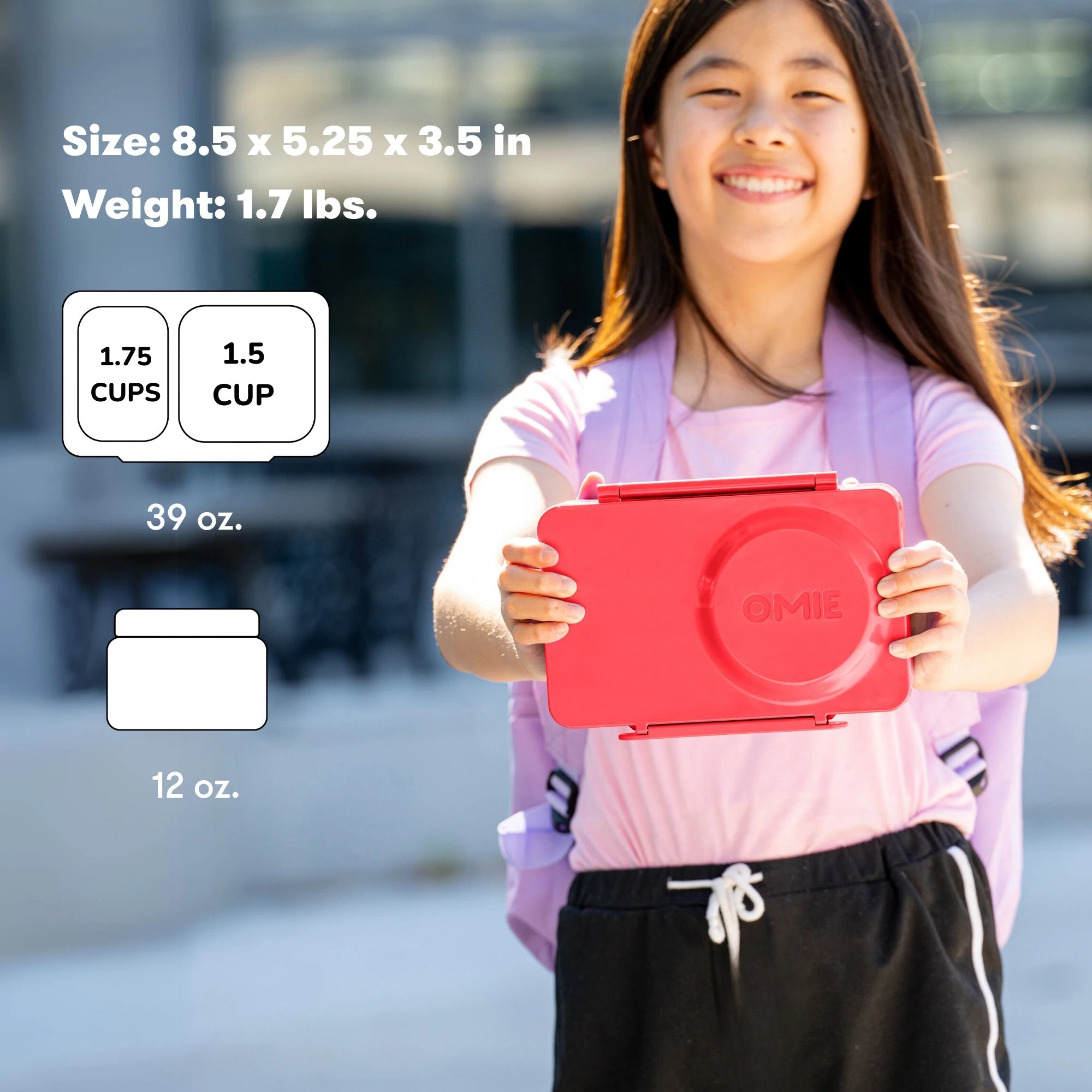 Omiebox - UP Теплоизоляционный 2-го поколения Розовая вишня Bento Ланч-бокс