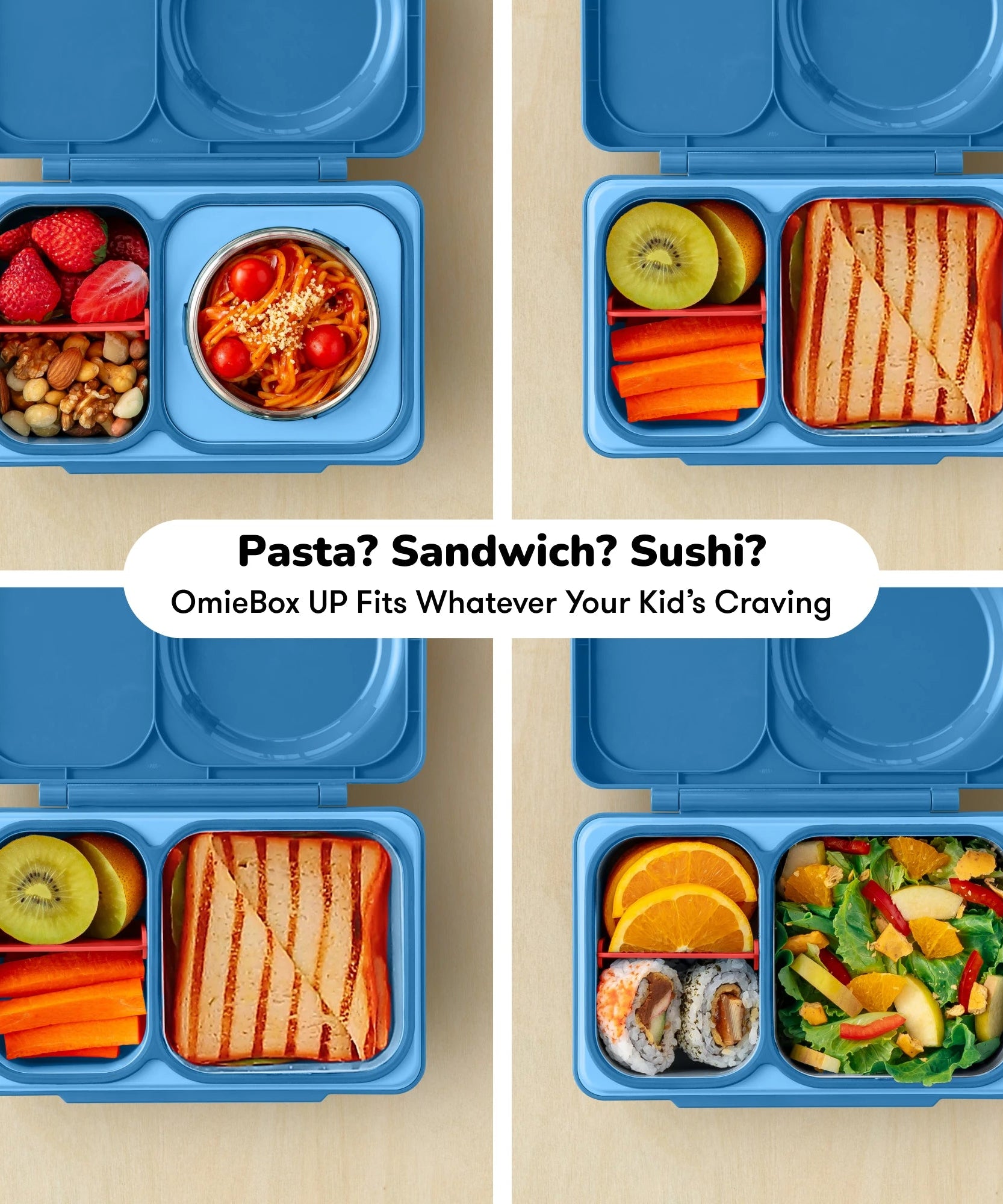 Omiebox - UP Теплоизоляционный 2-го поколения Космический синий ланч-бокс Bento