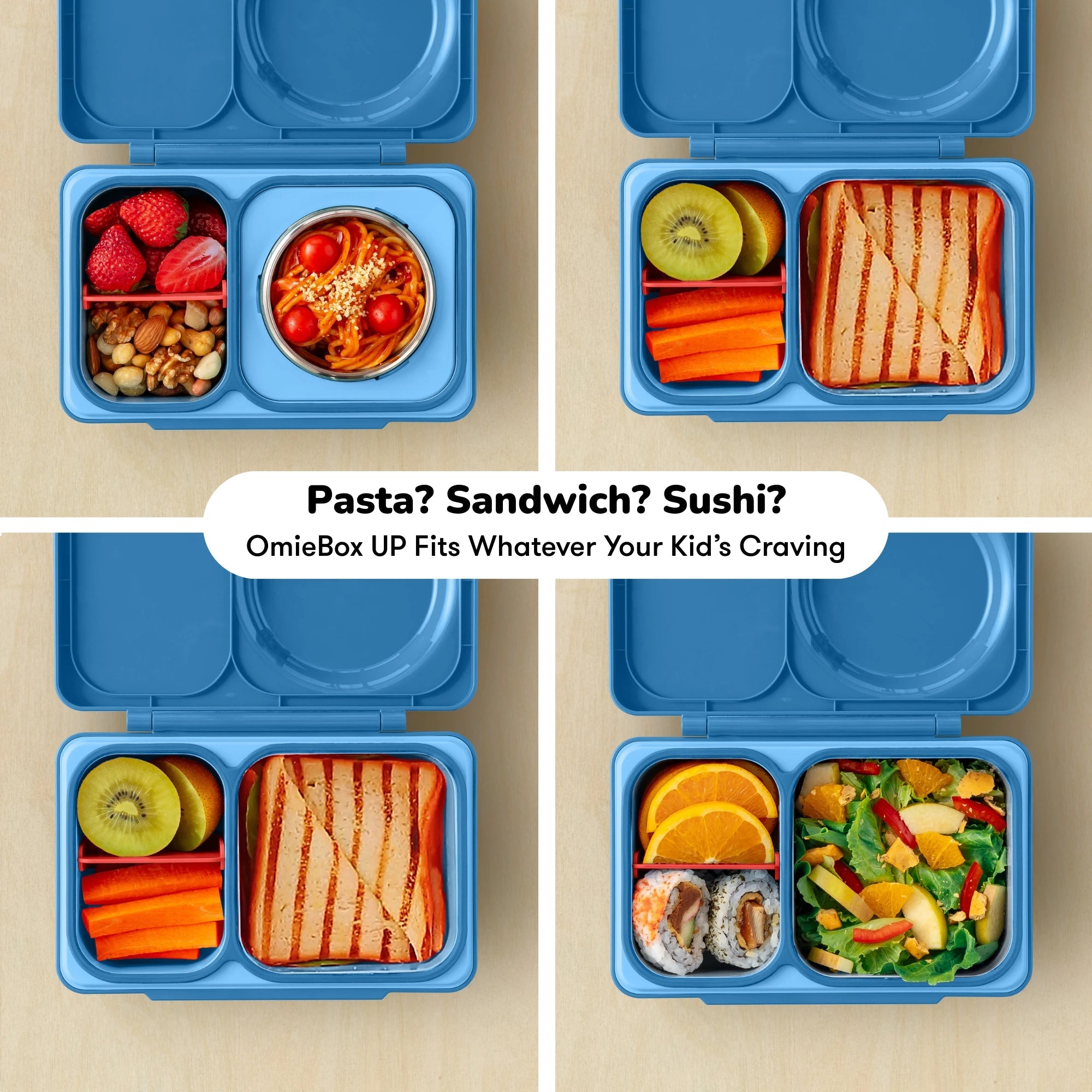 Omiebox - UP Теплоизоляционный 2-го поколения Космический синий ланч-бокс Bento