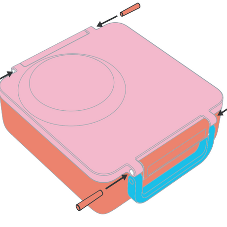 Omiebox - Запасная часть: Фиолетовый зажим и штифт петли 1 штука