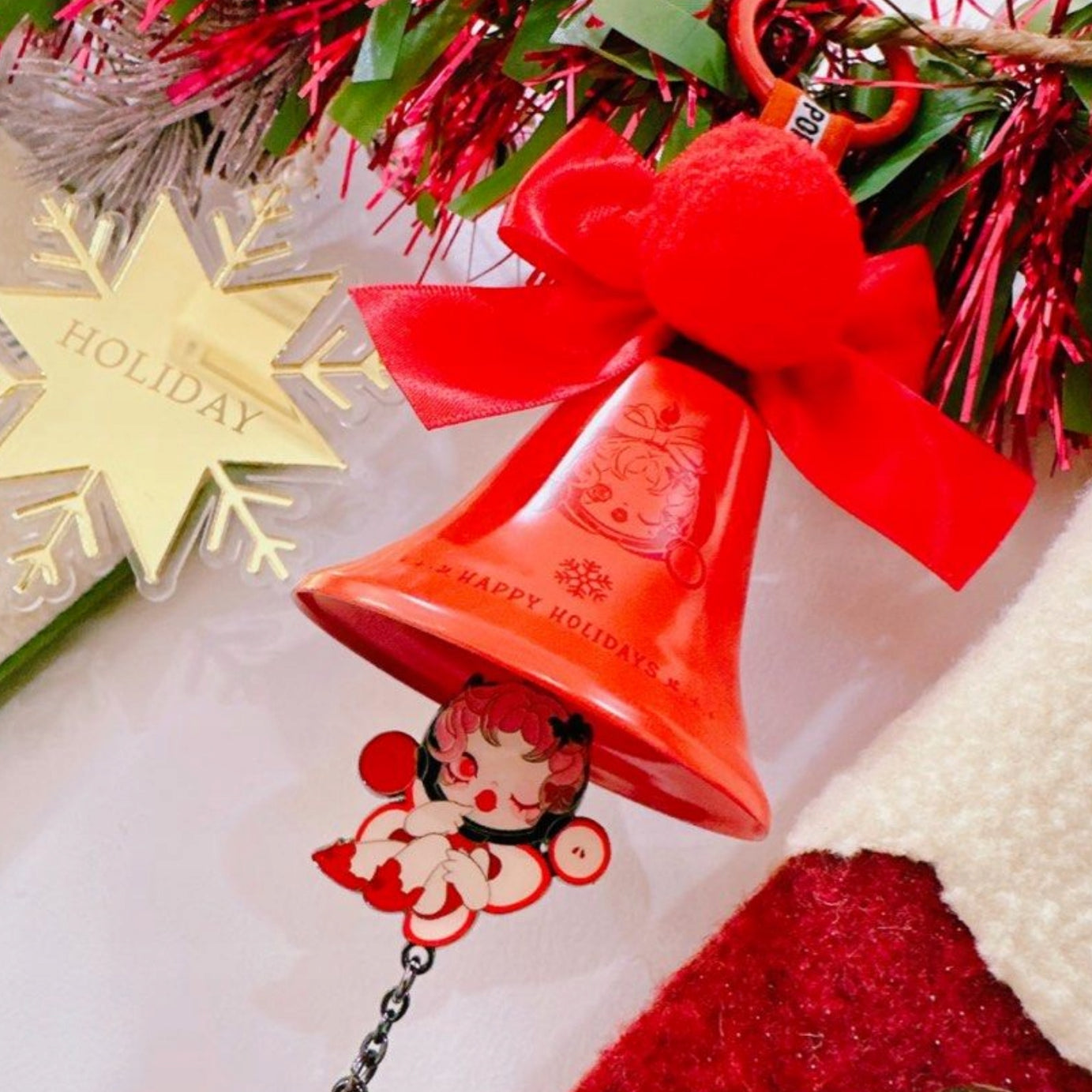 Pop Mart - Оригинальная елочная игрушка Skullpanda Happy Holidays