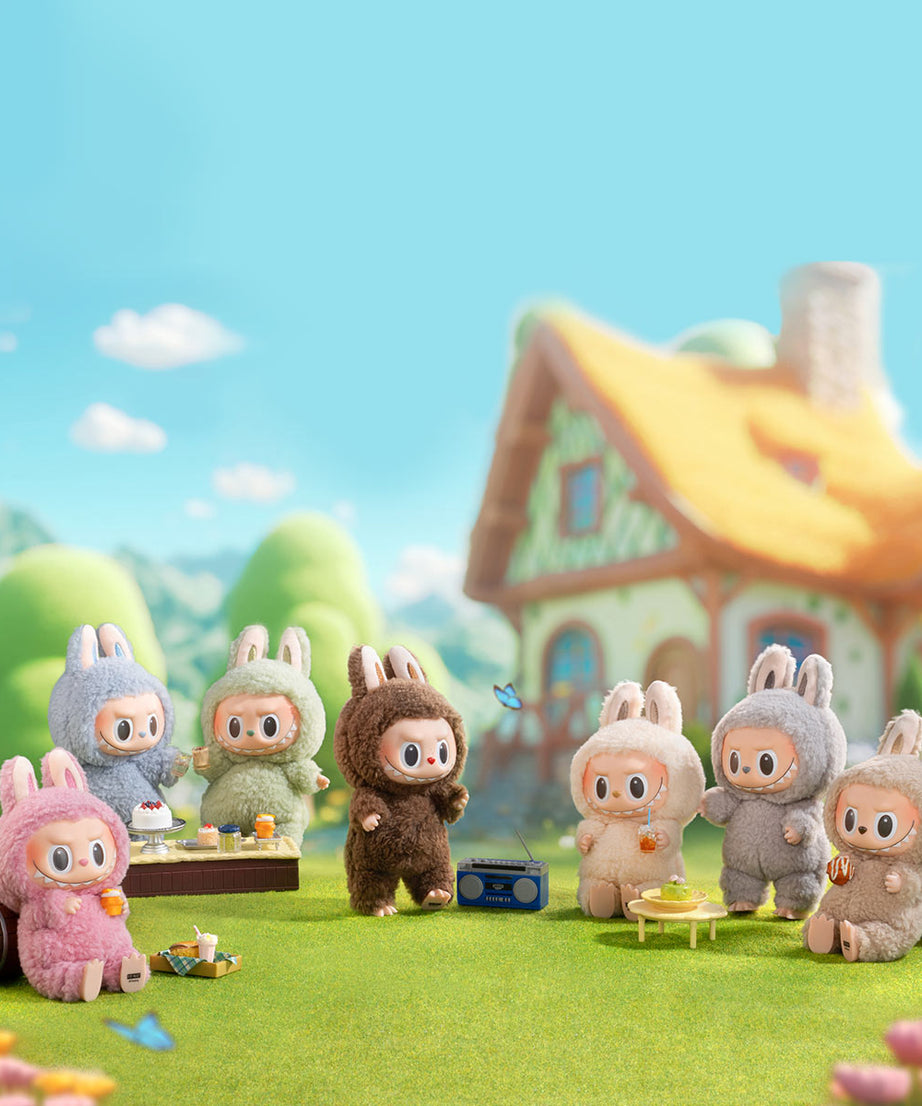 Pop Mart - Оригинальный Labubu THE MONSTERS: Захватывающий макарон виниловая плюшевая кукла сюрприз слепой пакет