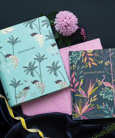 Portico Designs - Сара Миллер: Органайзер-планер с изображением страусов и пальм