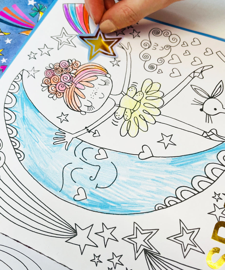 Rachel Ellen - Moondance Сцена с наклейками Раскраска и книга с заданиями