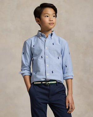 Ralph Lauren Boys Logo Shirt in Blue