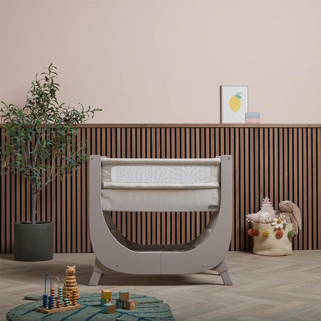 Shnuggle Air Lite Bedside Crib Bundle - Taupe-Bedside Cribs-Taupe- | Natural Baby Shower