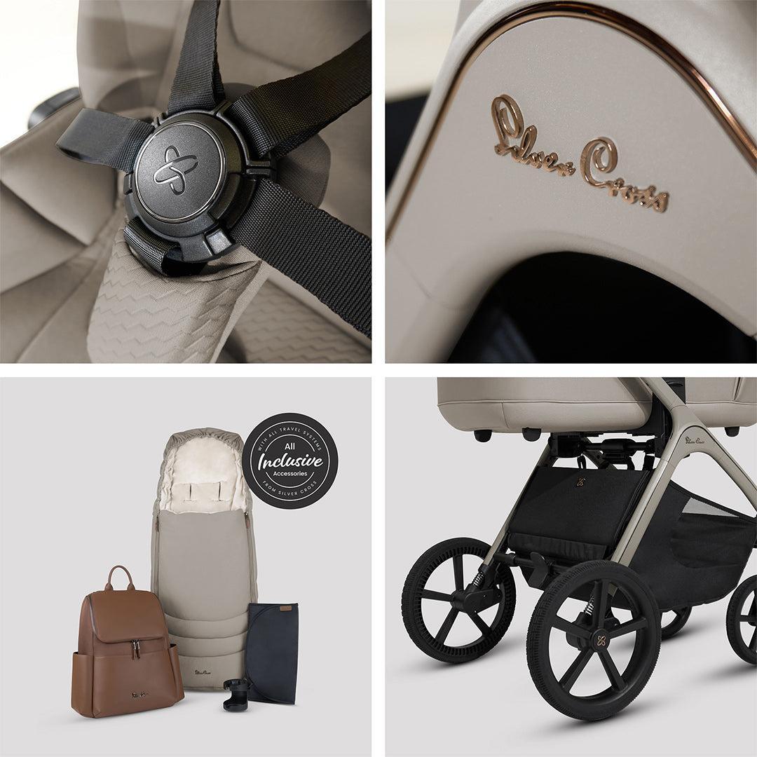 Silver Cross Cove Ultimate 360 Bundle-Travel Systems-Champagne- | Natural Baby Shower