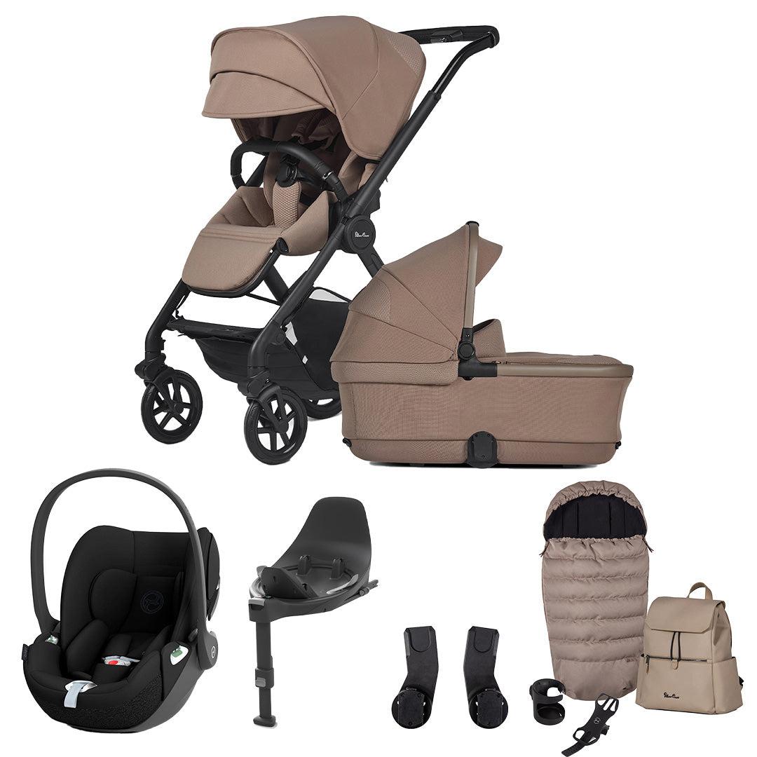 Silver Cross Reef 2 Pushchair + Cloud T Travel System - Mocha-Travel Systems-Mocha-With Accessory Box | Natural Baby Shower