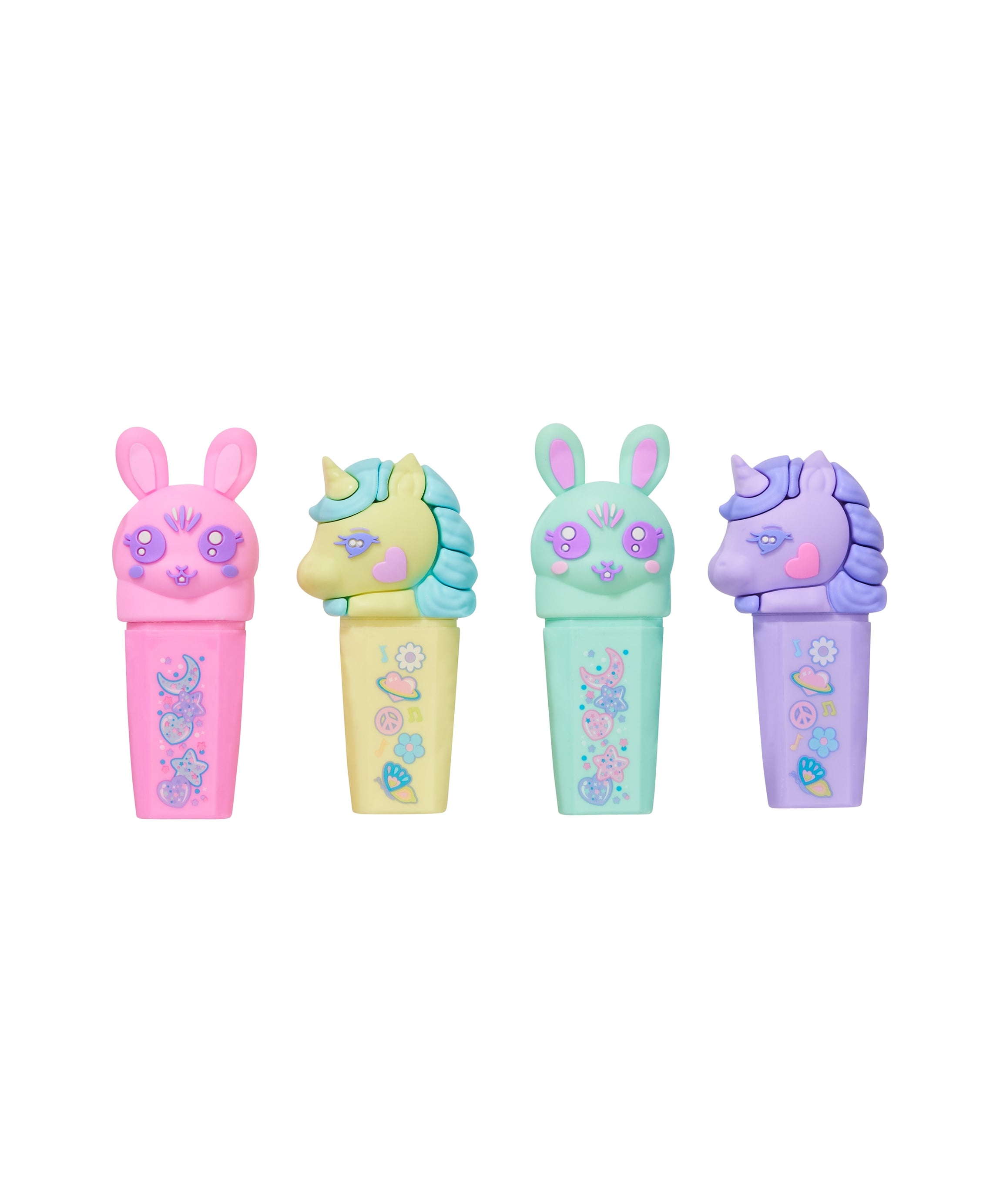 Smiggle - Набор из 4 ароматных фосфоресцирующих маркеров All Stars