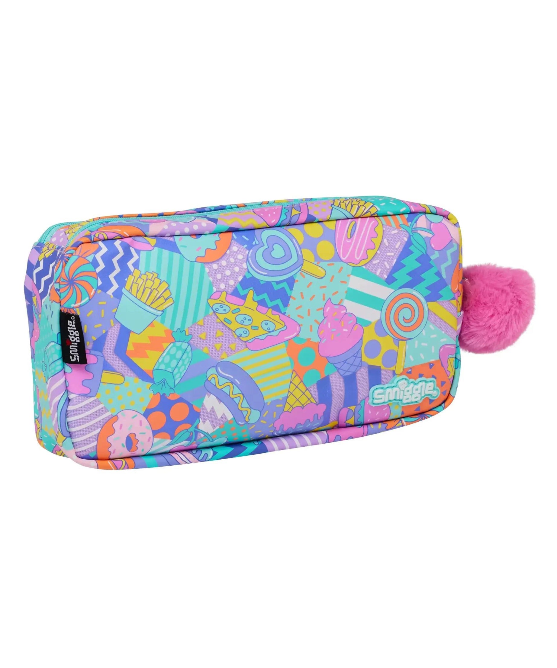 Smiggle - Away Çift Gözlü Kalem Kutusu - Dinossi