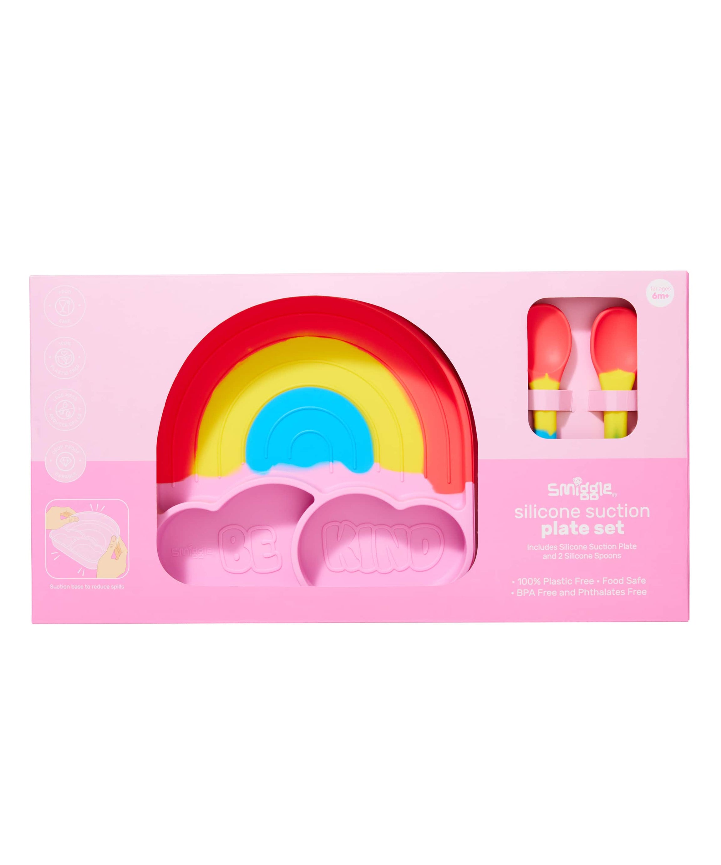 Smiggle - Большой набор силиконовых тарелок Big Dream