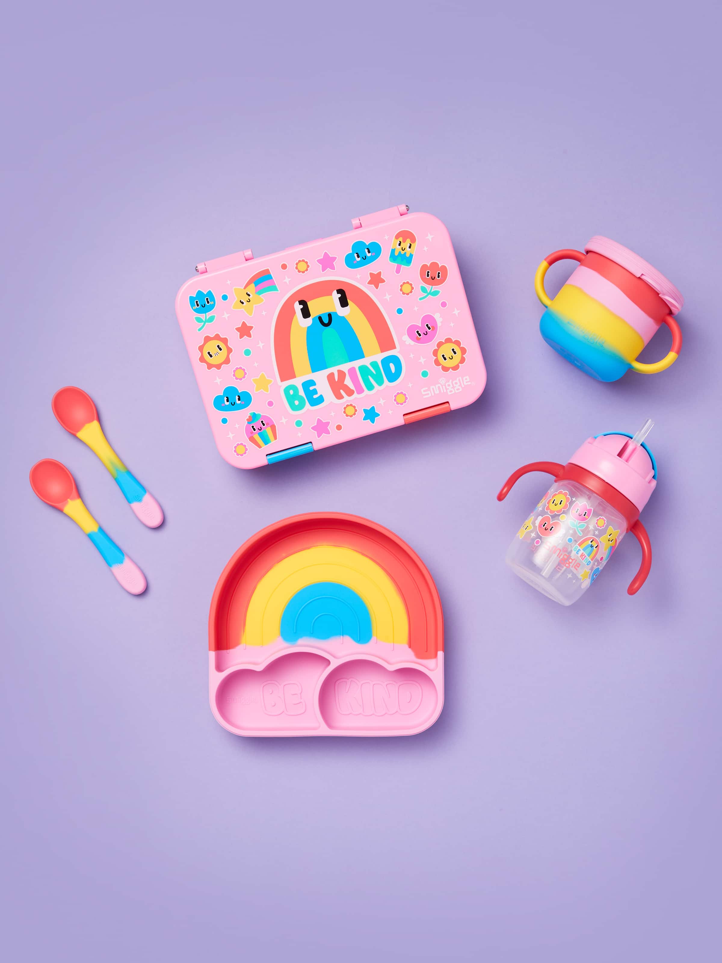 Smiggle - Большой набор силиконовых тарелок Big Dream