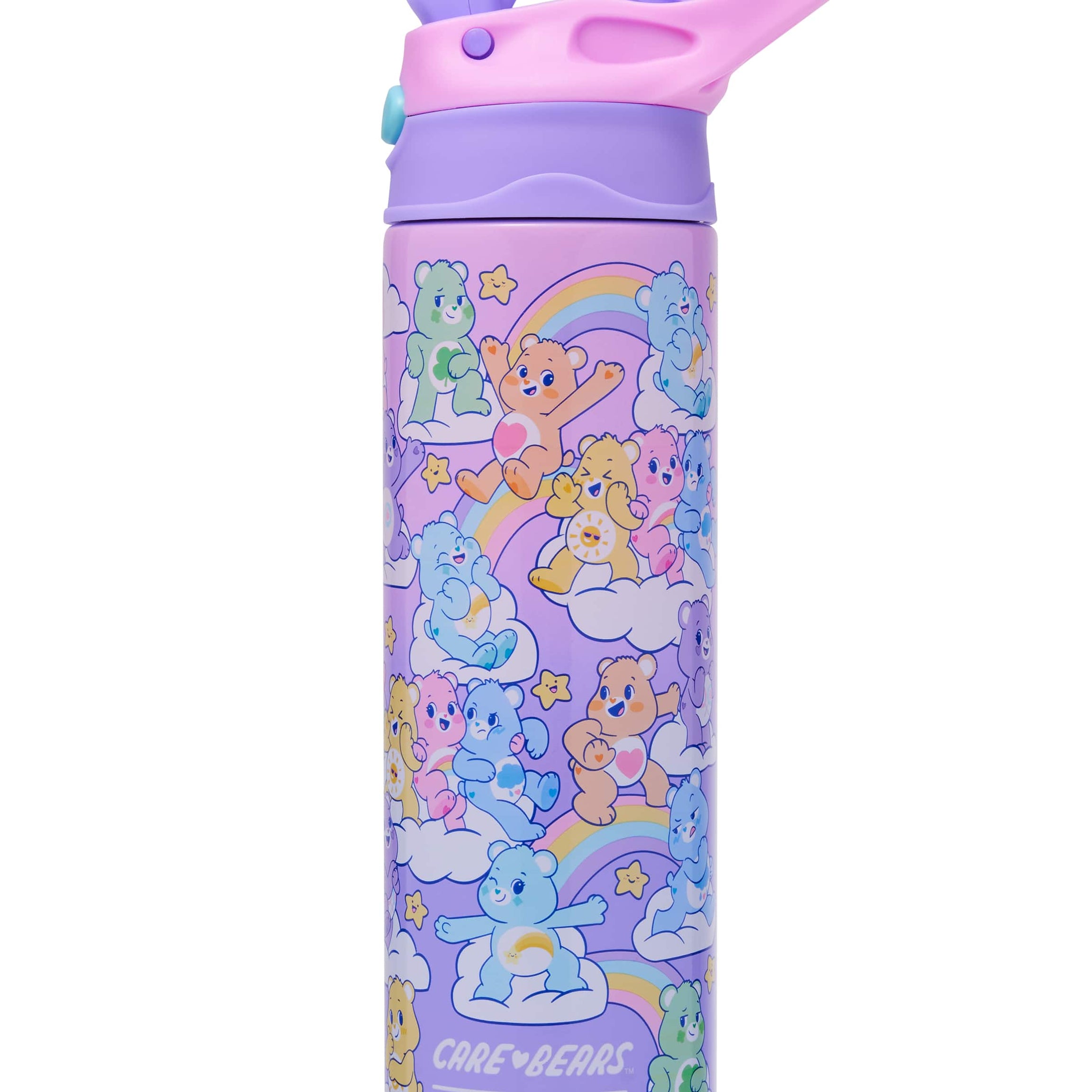 Smiggle - Заботливые Мишки 520ML Автоматическая Скрытая Трубочка Стальная Матовая Бутылка